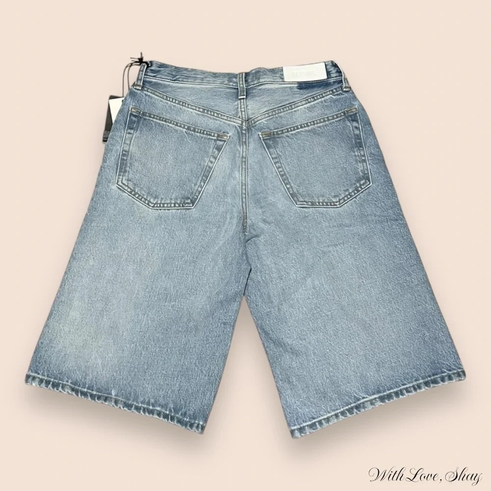 NWT RE/Done medium wash low rise baggy skater denim shorts - Picture 5 of 6